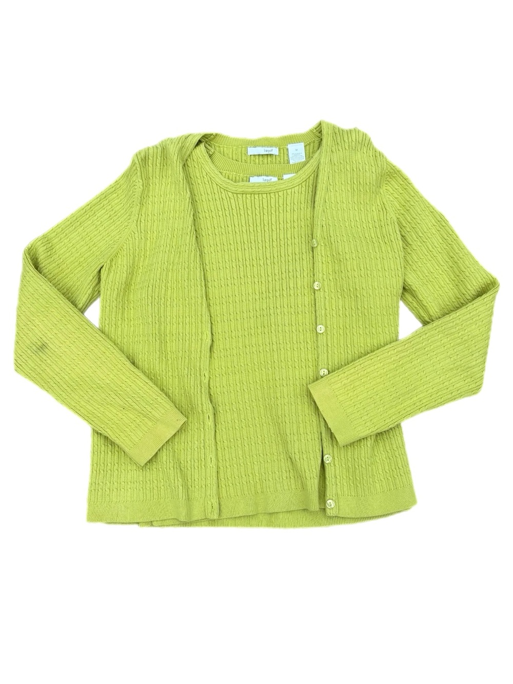 Liz Claiborne | Cable Knit Sweater Tank Top and Cardigan Set